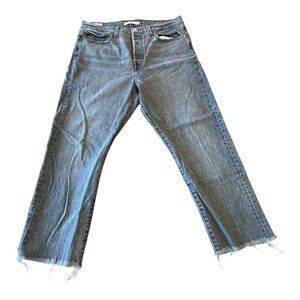 Levi's Washed Black Wedgie Straight Jeans